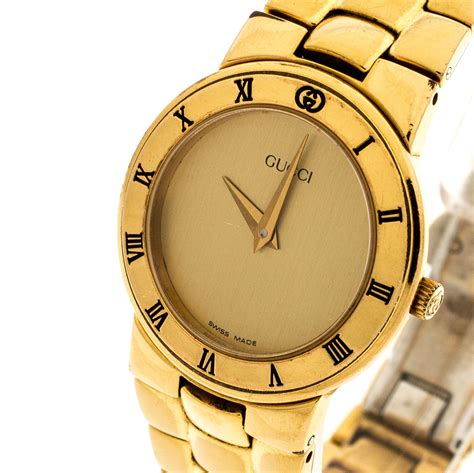 gold gucci watches|gucci gold watches for women.